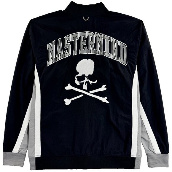 Mastermind x Mitchell & Ness Warmup Jacket Men’s XXL Black Gray Pockets Full Zip - Picture 1 of 13